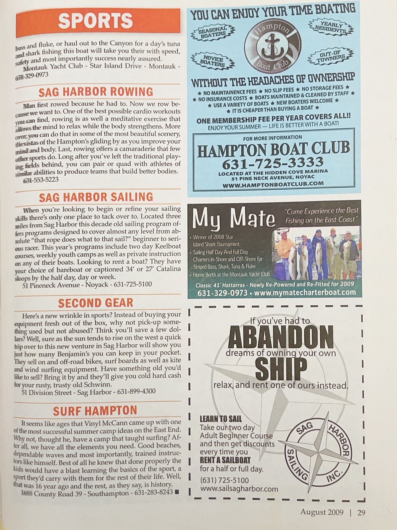 hampton boat club ad 2009